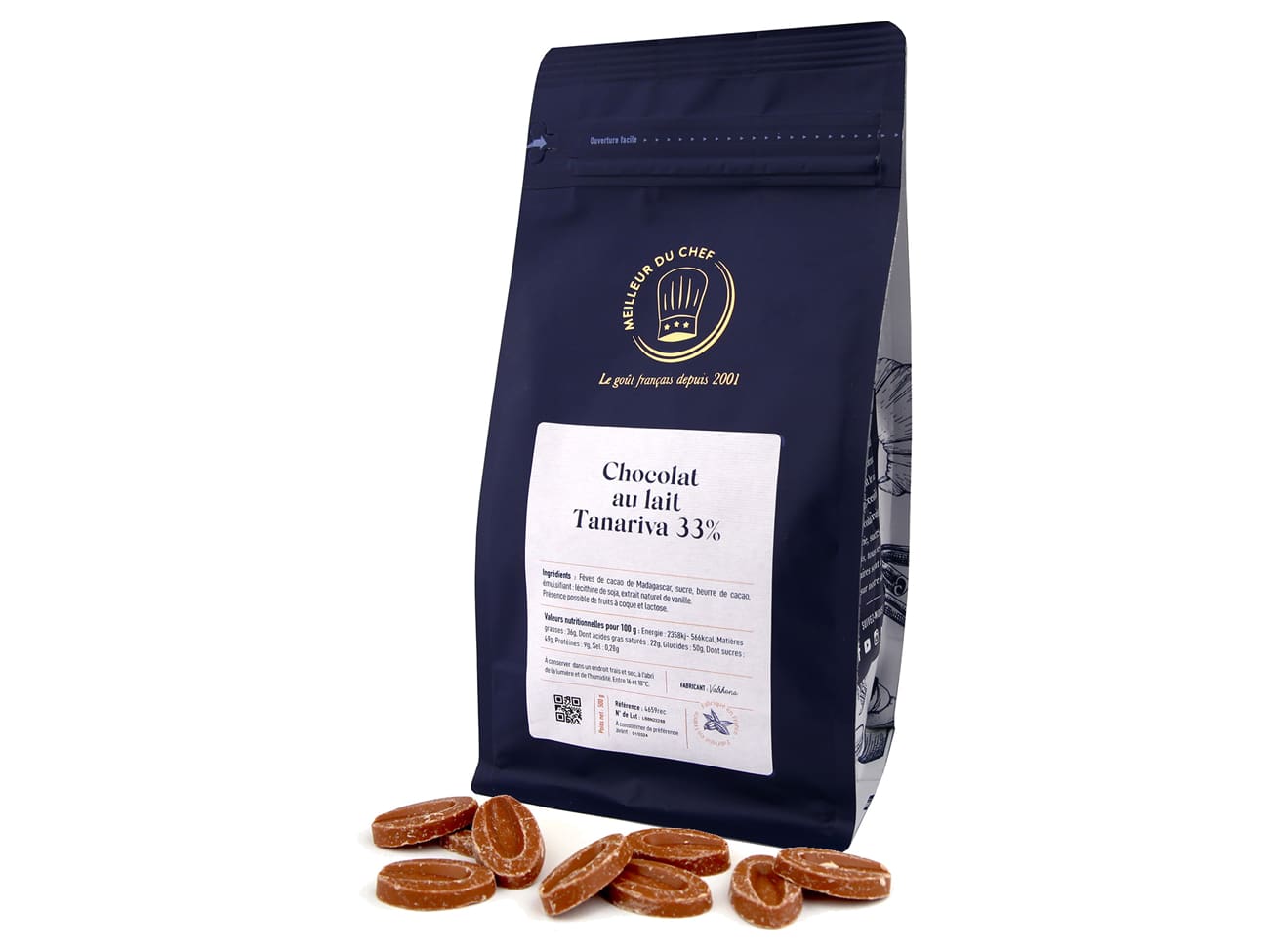 Chocolat au lait Tanariva 33% - 500 g - Valrhona