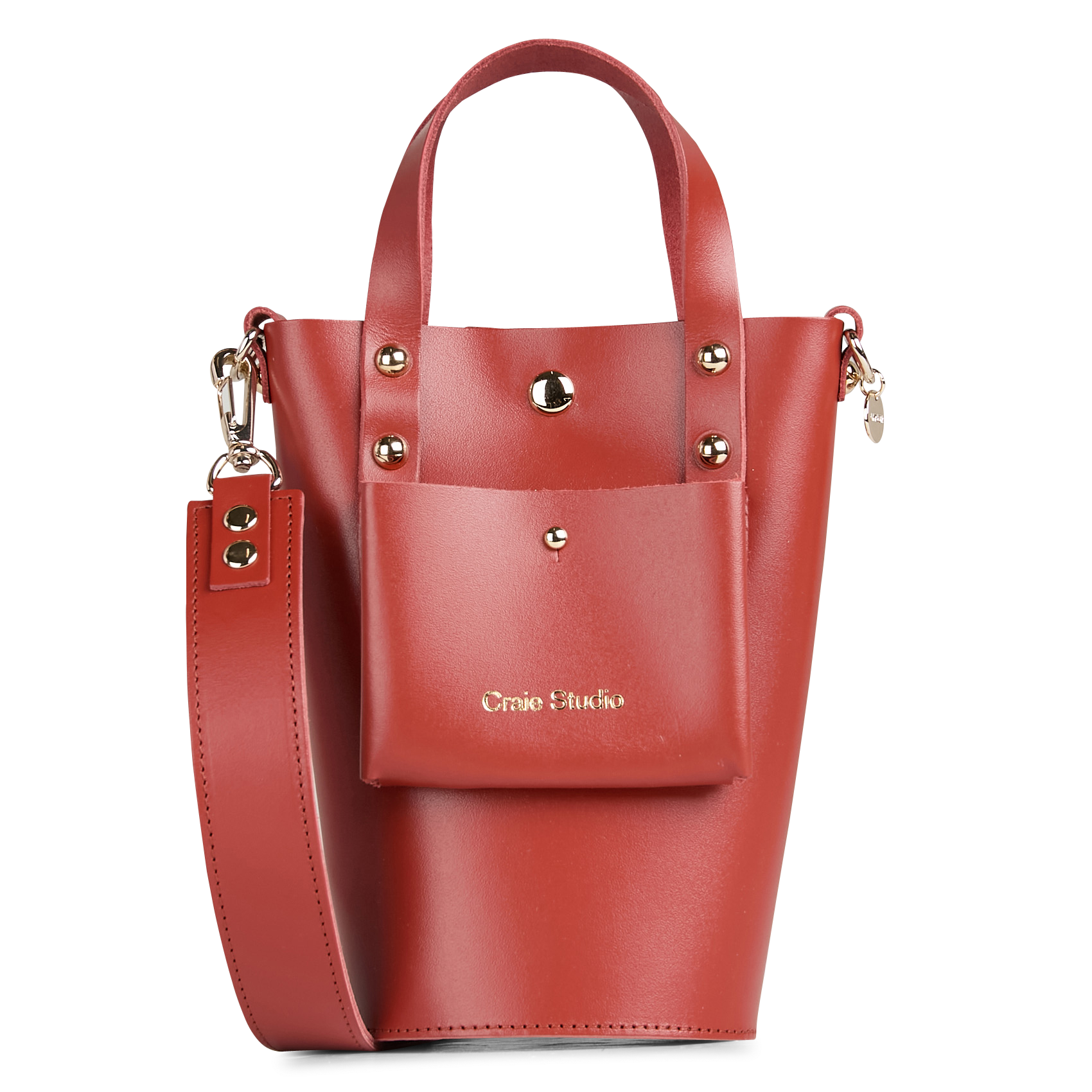 NONO - Sac seau en cuir | Rouge