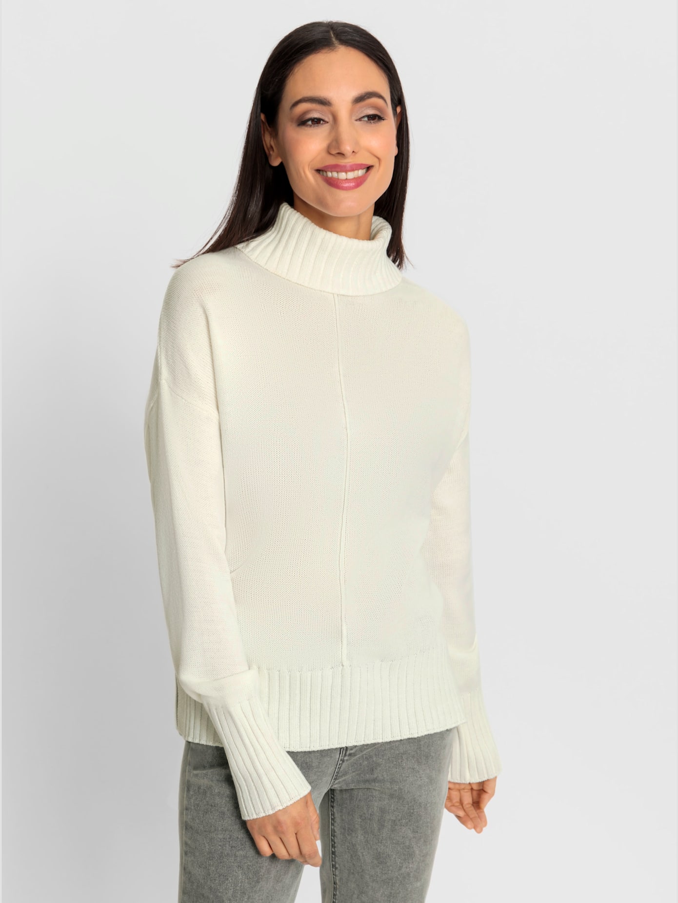 Pull col roulé flatteur