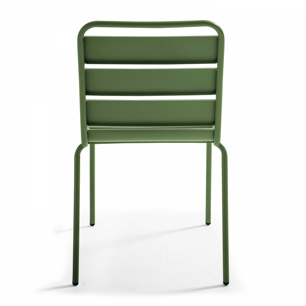 Chaise en métal vert cactus