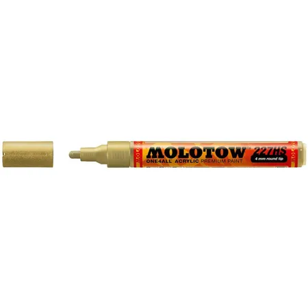 Molotow Permanentmarker ONE4ALL 227 HS, nachfüllbar, 4 mm, metallic gold