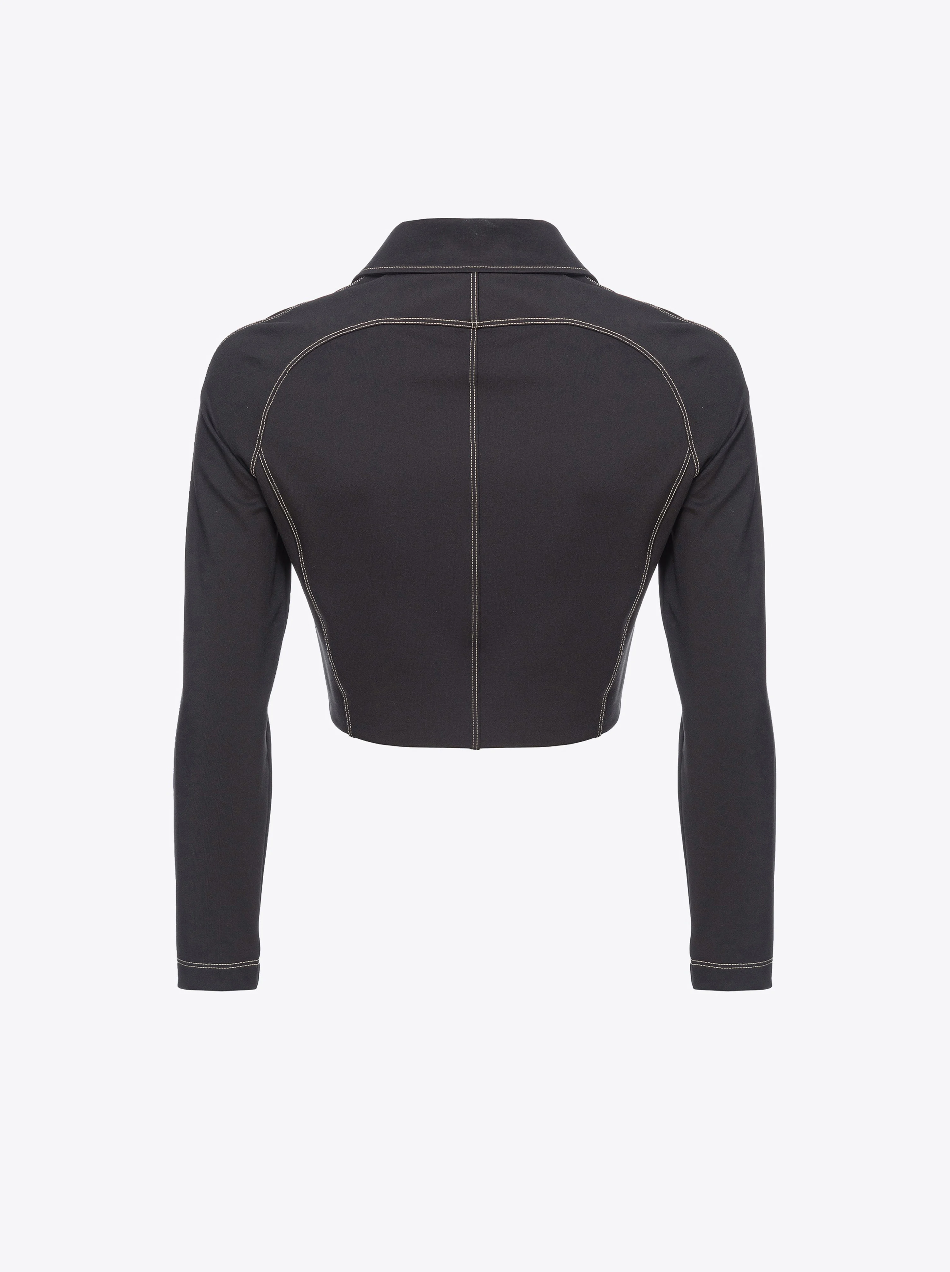 Blouson court effet scuba | Noir