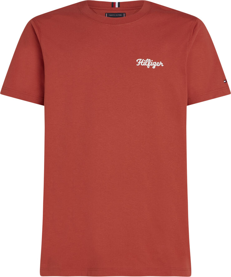 Tommy Hilfiger HILFIGER CHAINSTITCH TEE Terra red