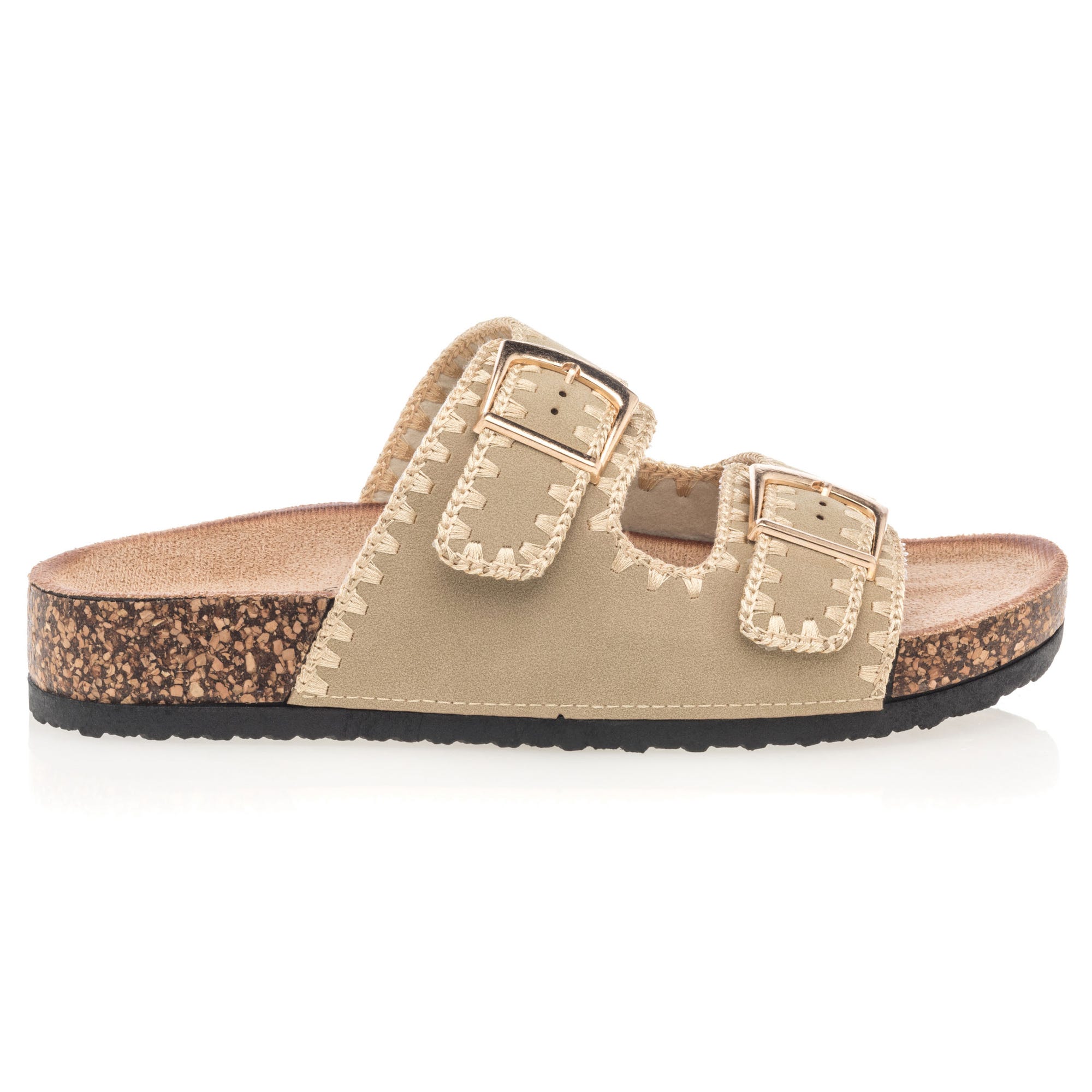 Mules semelle liège Femme beige