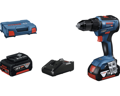 Bosch Professional GSR 18V-55 accuboormachine inclusief 2 accu's (4,0Ah), lader en L-koffer