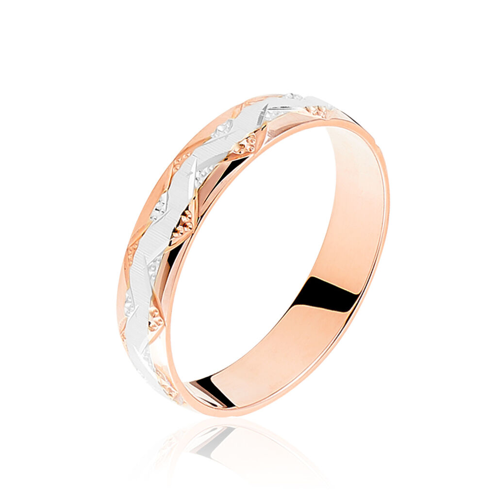 Alliance Clotilde Ruban Plat Or Bicolore