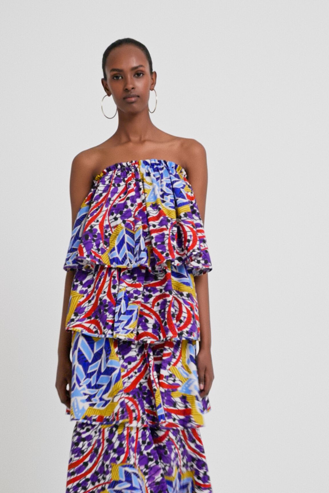 Robe longue à volants Stella Jean