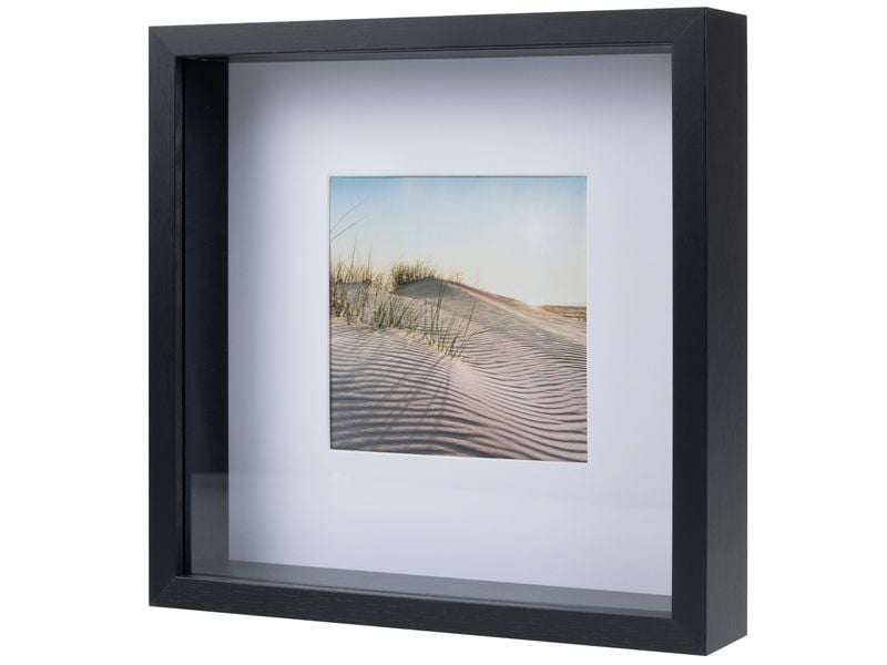 COCON Bilderrahmen 25 x 25 cm, Schwarz 3D Fotorahmen für die schönsten Erinnerungen