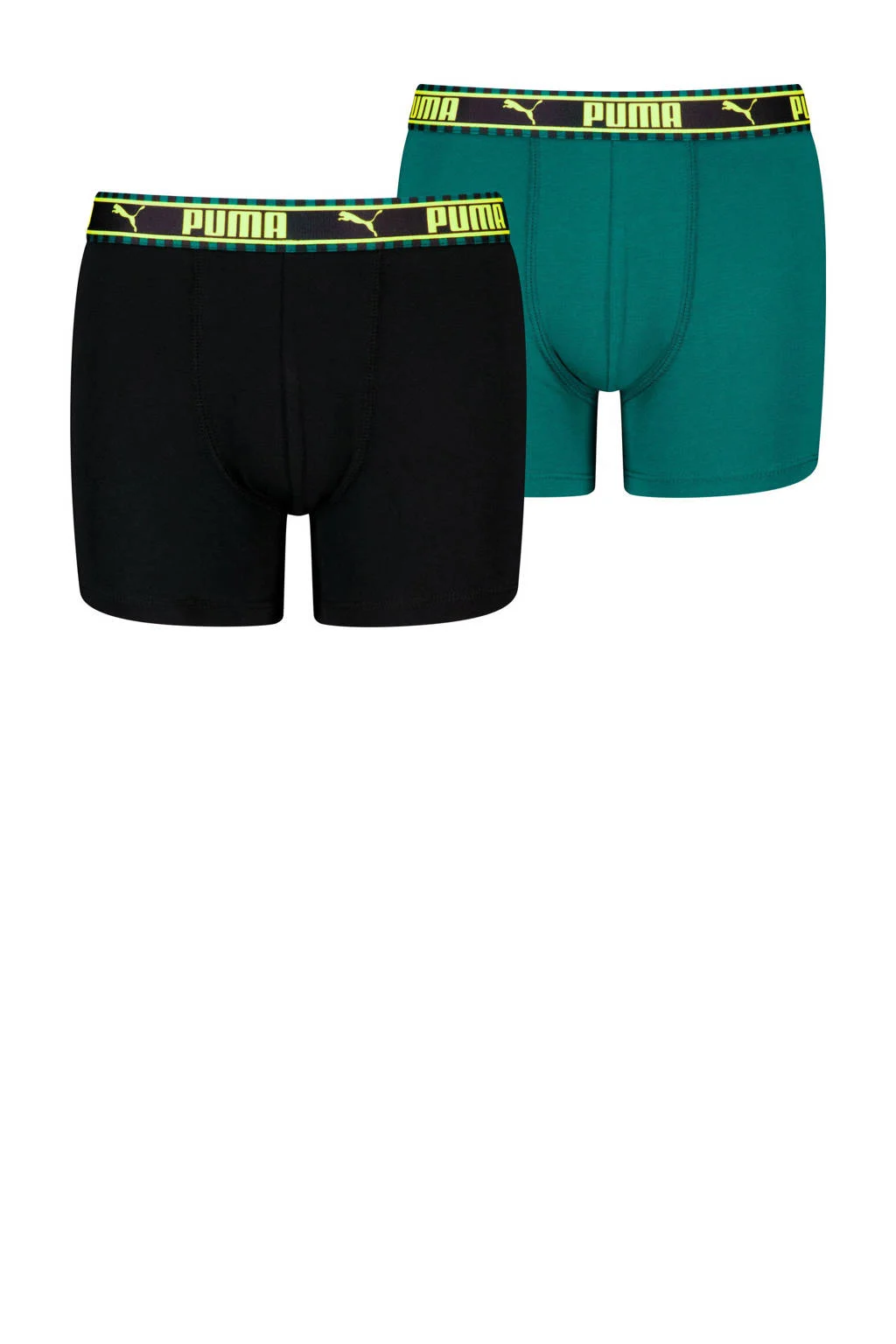 Puma boxershort- set van 2 groen/ zwart