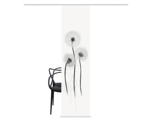 Schuifgordijn Freiburg zwart-wit 60x245 cm