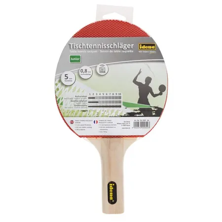 Idena Tischtennisschläger Junior, Gummibelag 0,8 mm