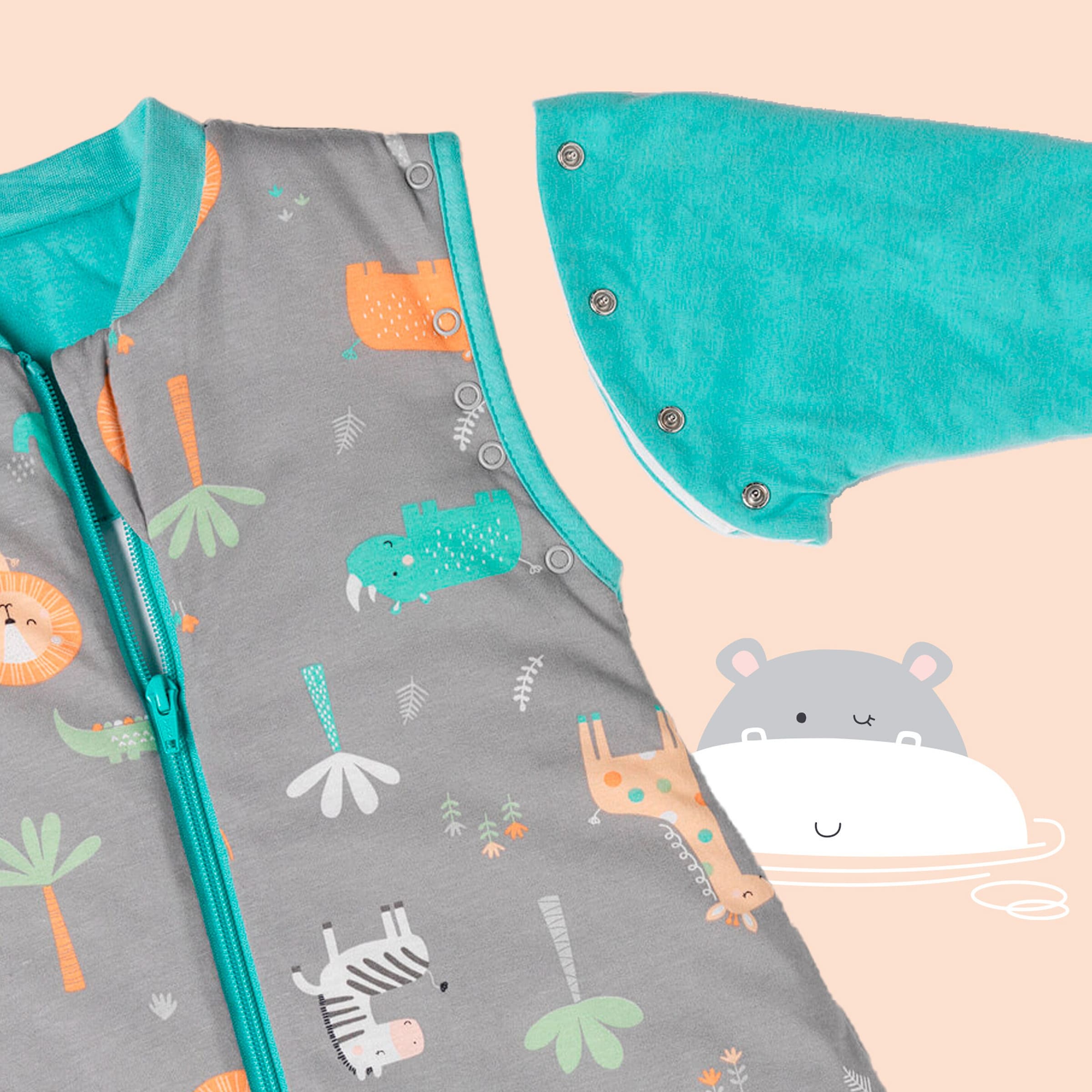 schlummersack Schlafsack mit Füßen 1.0 Tog Safari