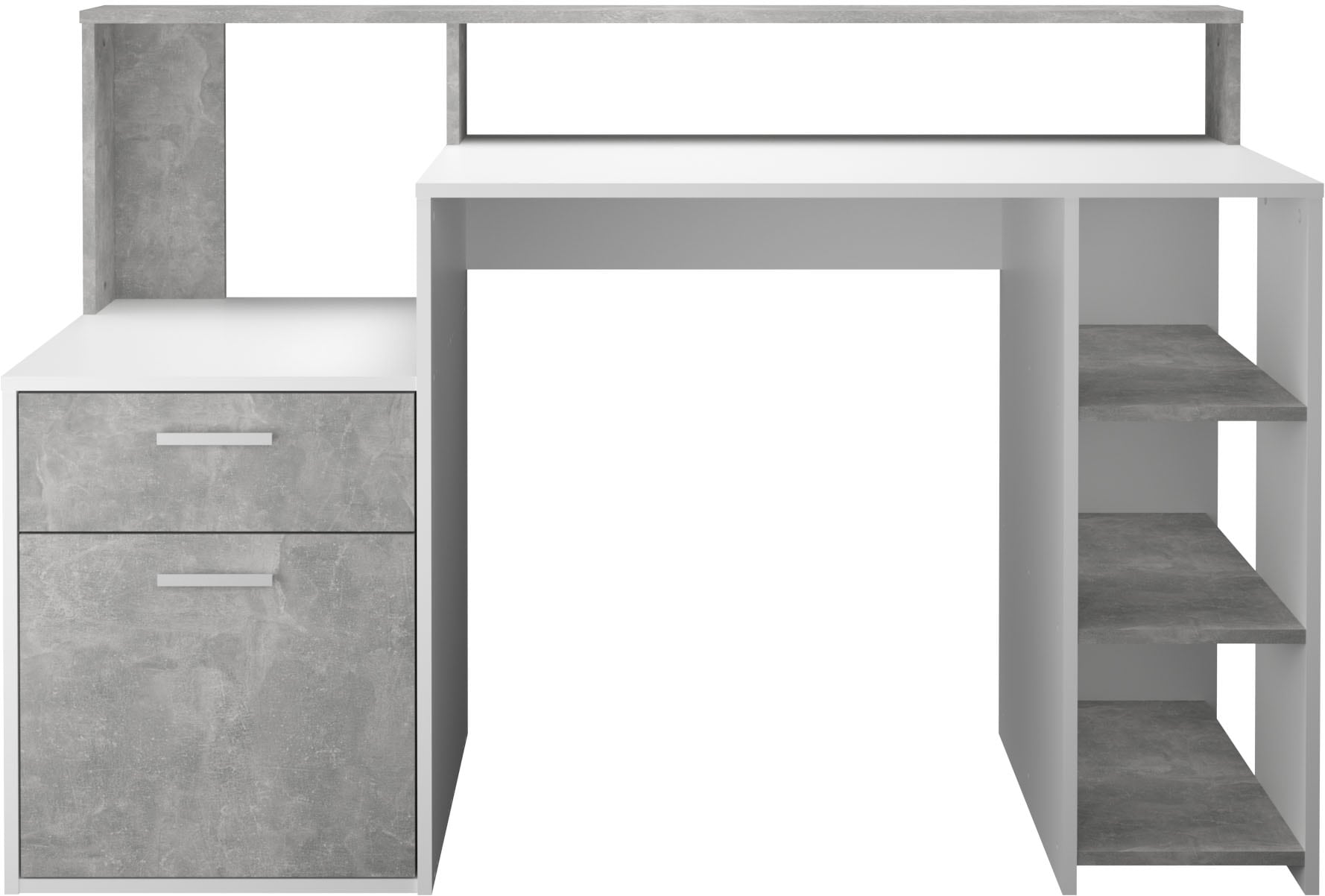 FMD Regal-Schreibtisch »Bolton« Schreibtisch mit Stauraum und Ablage, offene Fächer, 138,5 cm breit