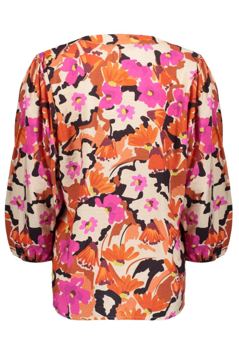 Geisha oranje dames blouse
