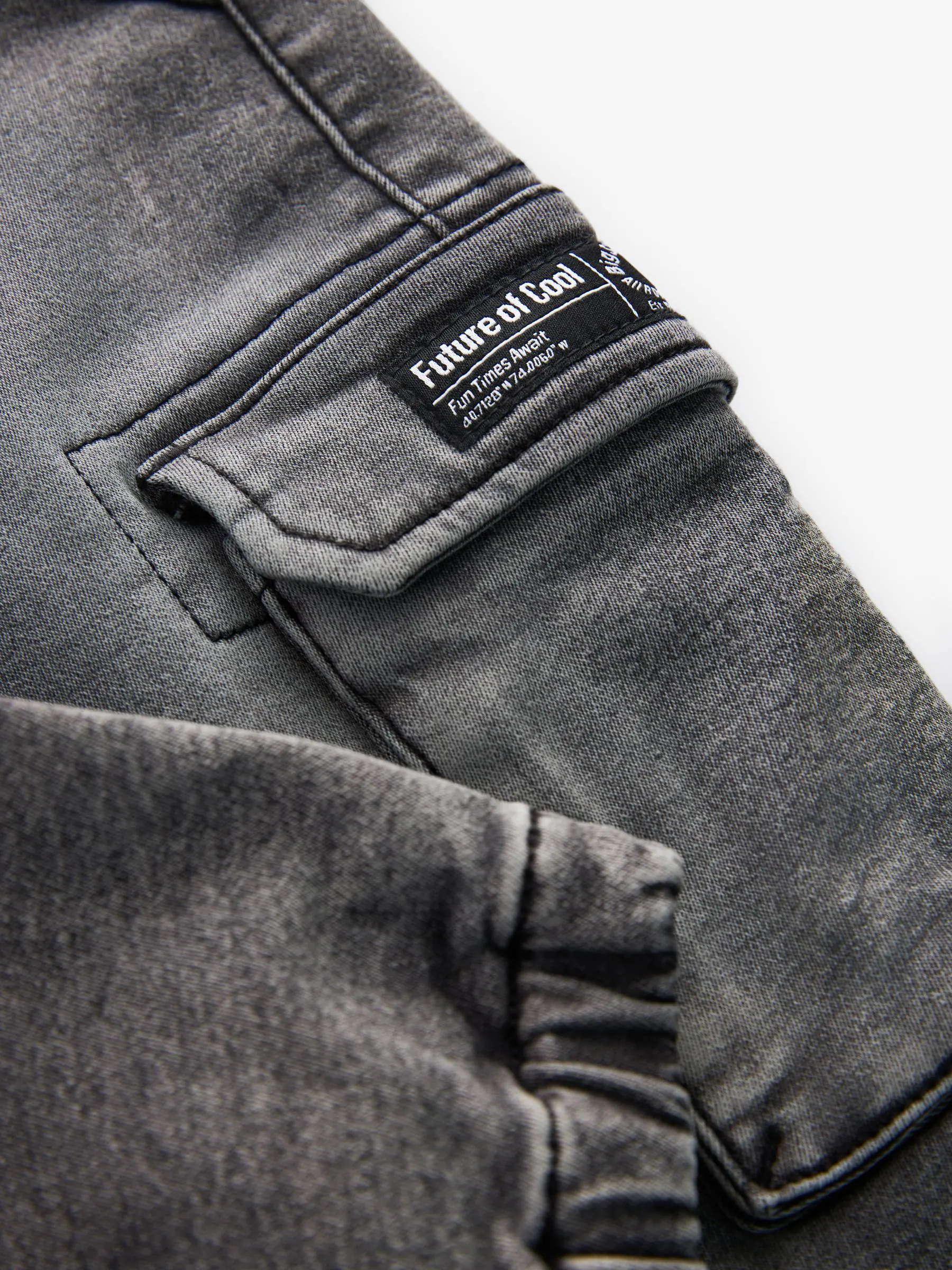 Grijs denim - Comfortabele cargojeans (3 mnd-7 jr)