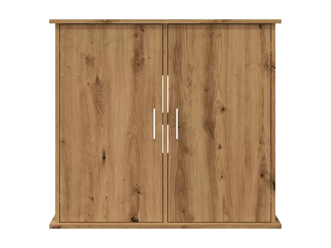 Support d'aquarium chêne artisanal 81x36x73 cm bois ingénierie