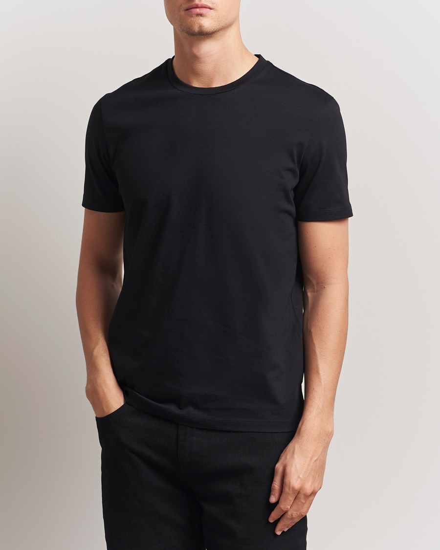 BOSS BLACK Tessler Mercerized Crew Neck T-Shirt Black