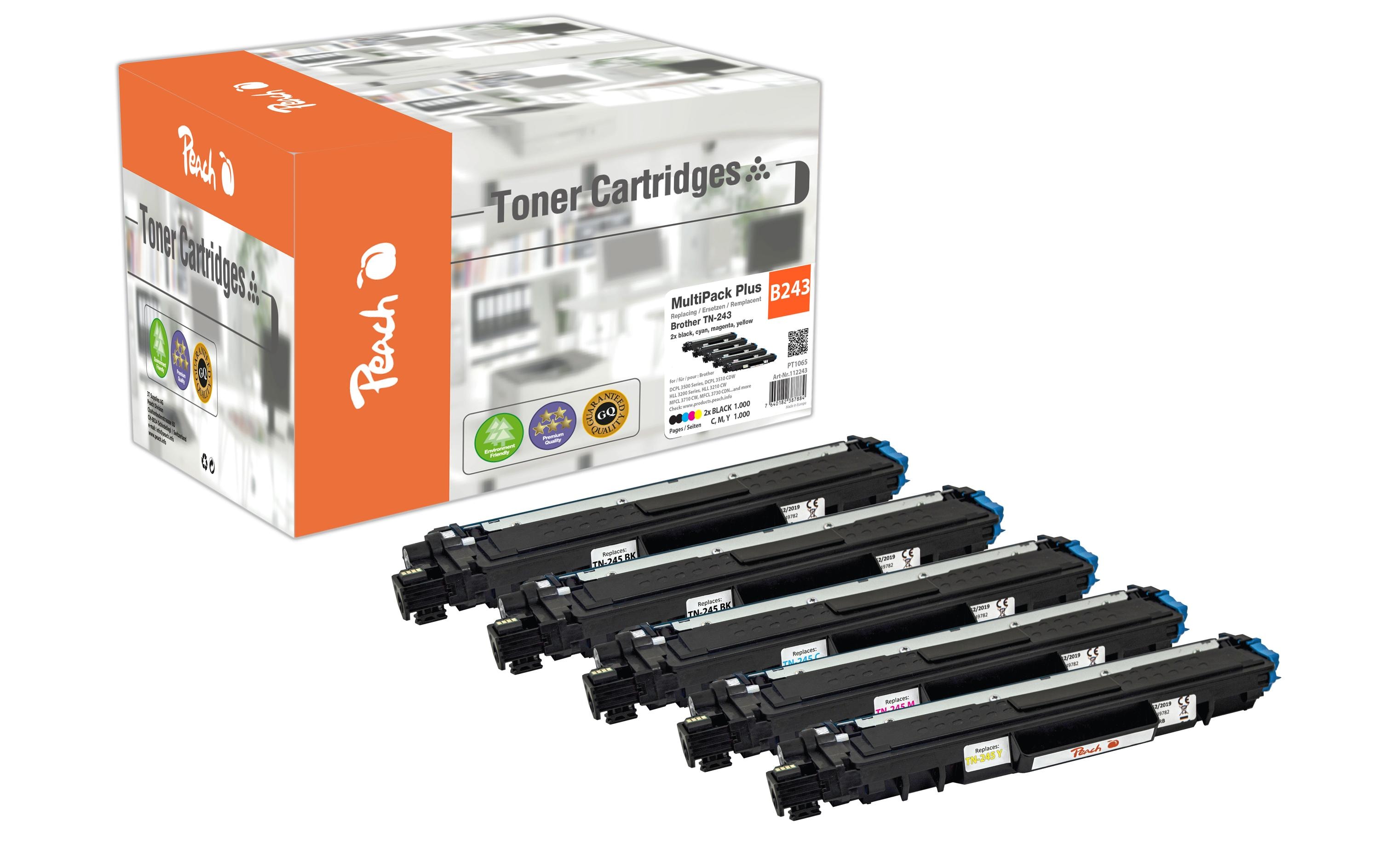 Toner Brother TN-243 2x Black, 1x Cyan, Magenta, Yellow<br>Druckerpatrone: 2x Schwarz, 1x Cyan, Magenta, Gelb