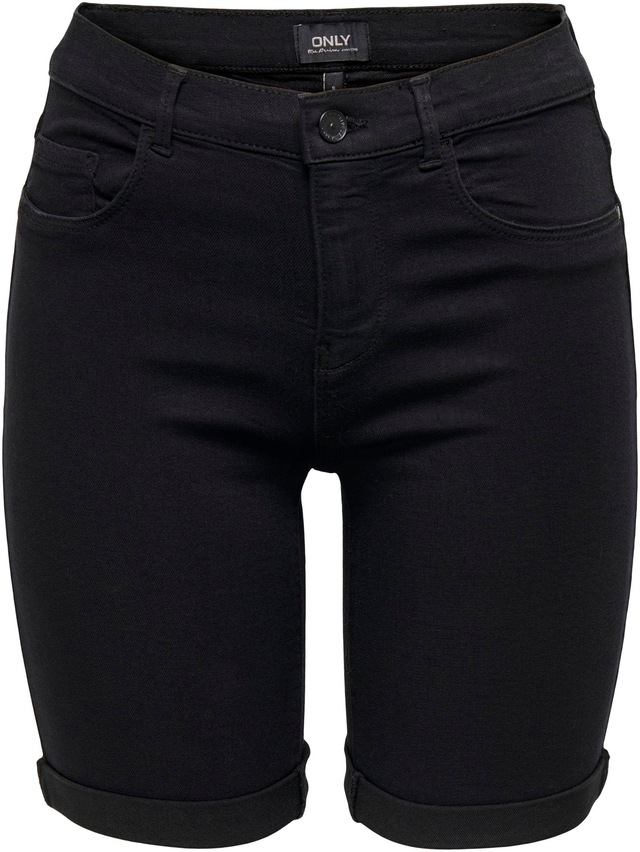 ONLY Shorts »ONLRAIN – Shorts mit Push-up-Effekt und Umschlagsaum«  unifarben, casual, skinny fit, Denim, Eingrifftaschen