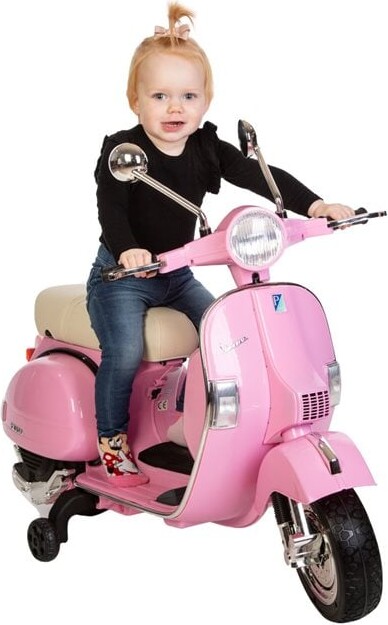 Vespa El Scooter Til Børn - Px150 - Azeno - Lyserød