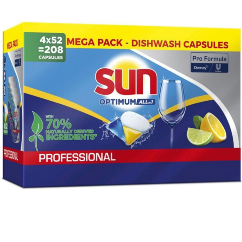 Sun Spülmaschinen-Tabs Optimum All-in-1, 4 x 52 Tabs
