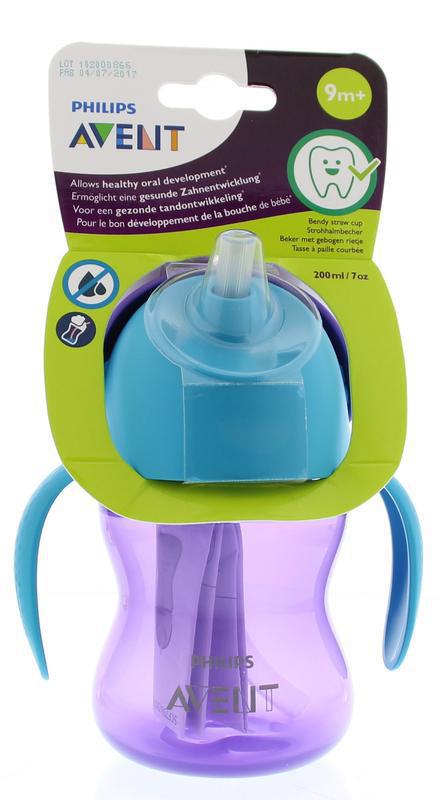 Avent Rietjesbeker 9m+ Paars 200ml