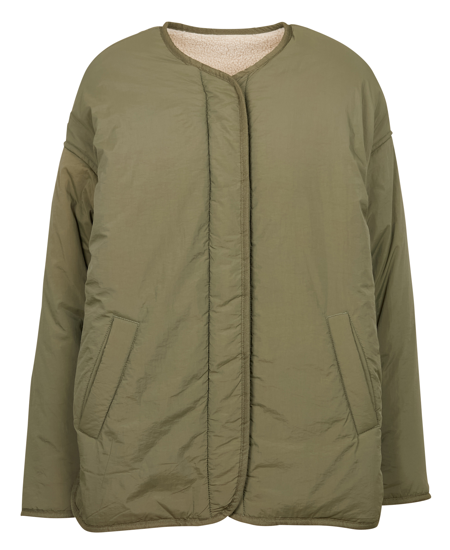 FALLOU - Veste oversize réversible à encolure V | Kaki