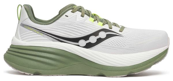 Chaussures Running Saucony Hurricane 24 Blanc/Kaki Homme