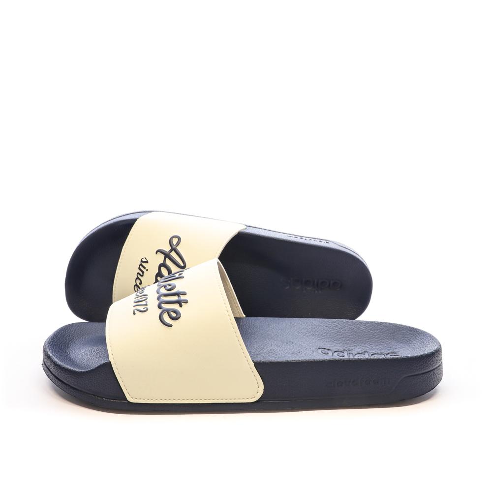 Adidas Claquettes Blanche/Marine Femme Adidas Adilette Shower GW8748