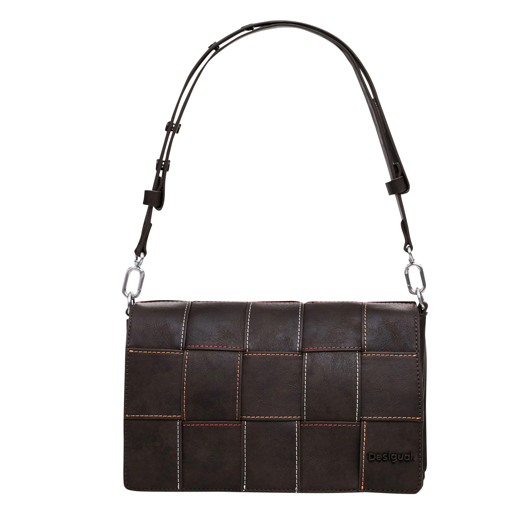 Sac tressé effet cuir | Marron