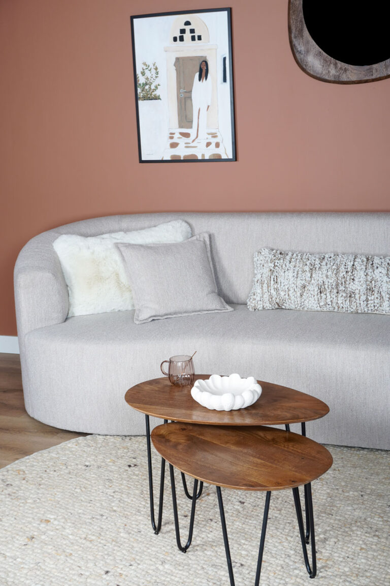 Salontafel Fabio Espresso Mangohout – Set van 2