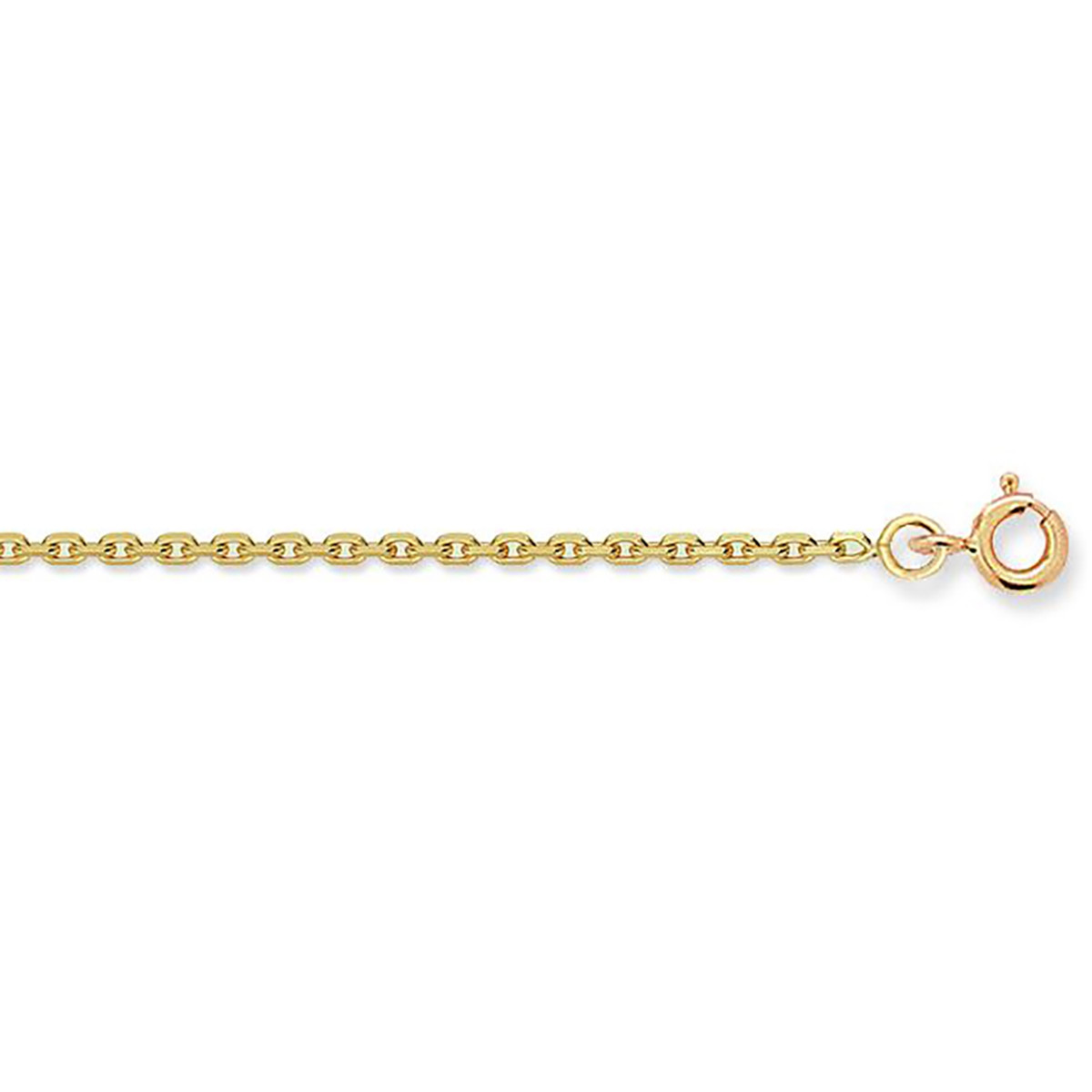 Chaîne maille forcat or jaune 9 carats 1.6mm