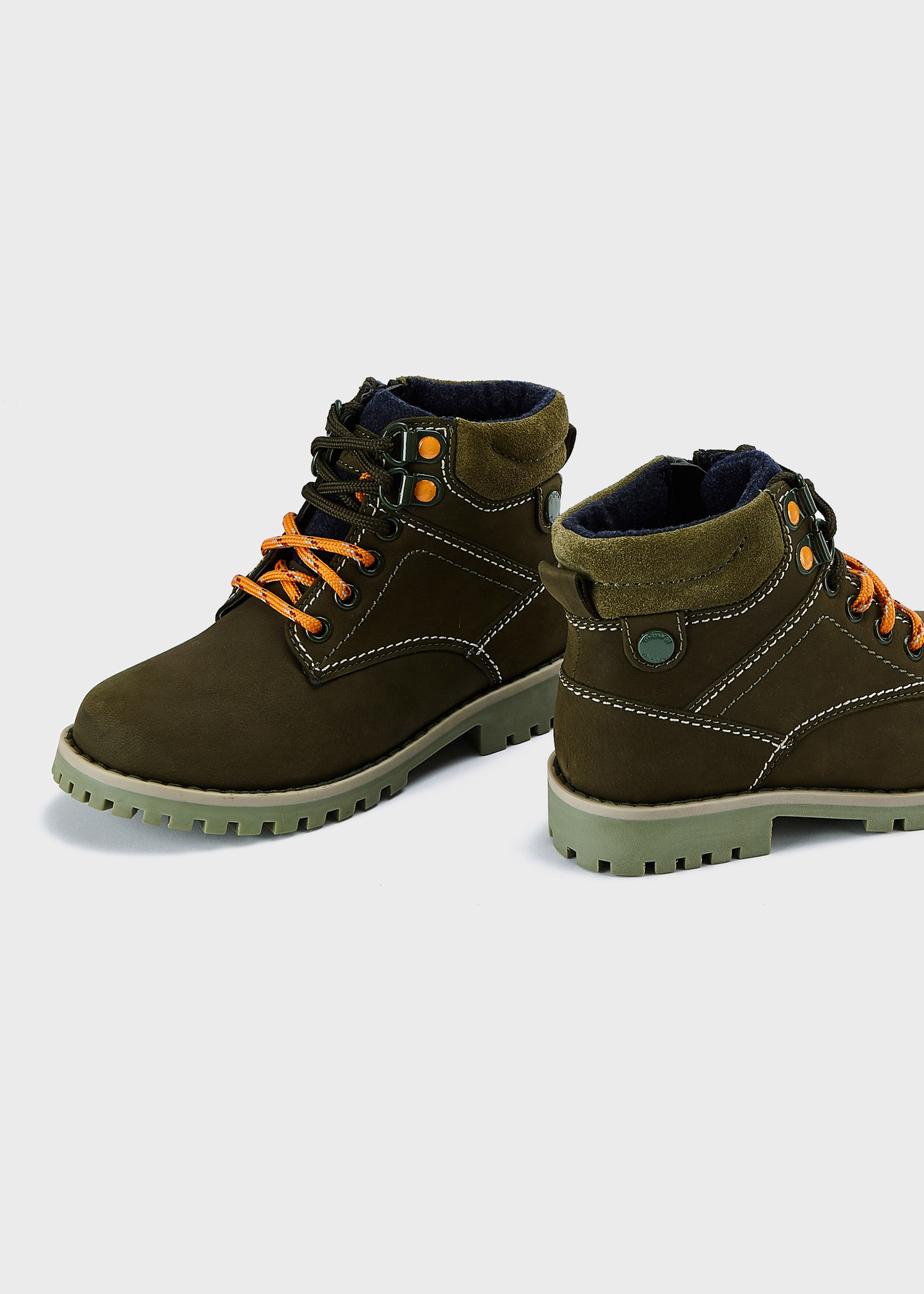 Botas de caminhada infantis em couro