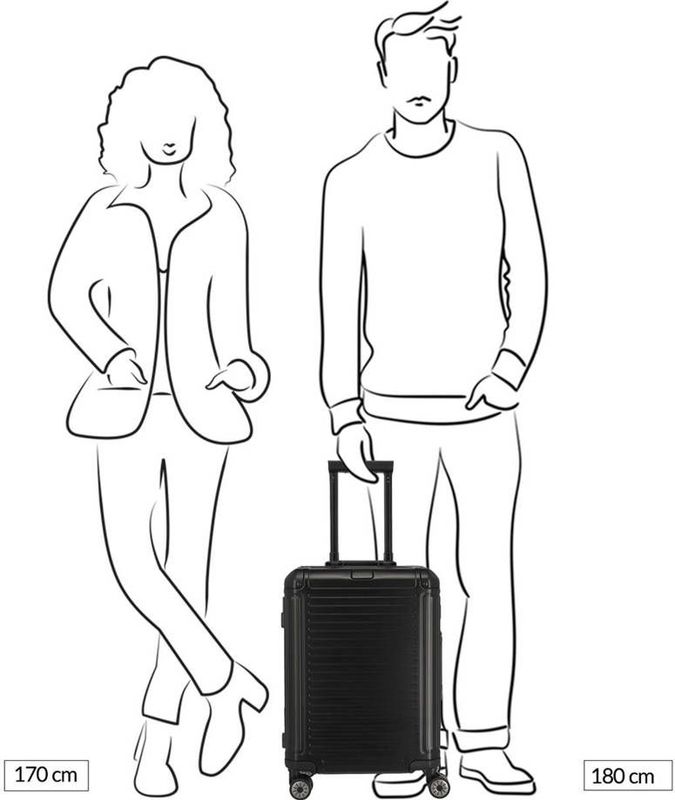Travelite - Harde Koffer - Handbagage - Zwart - Aluminium - 39 Liter