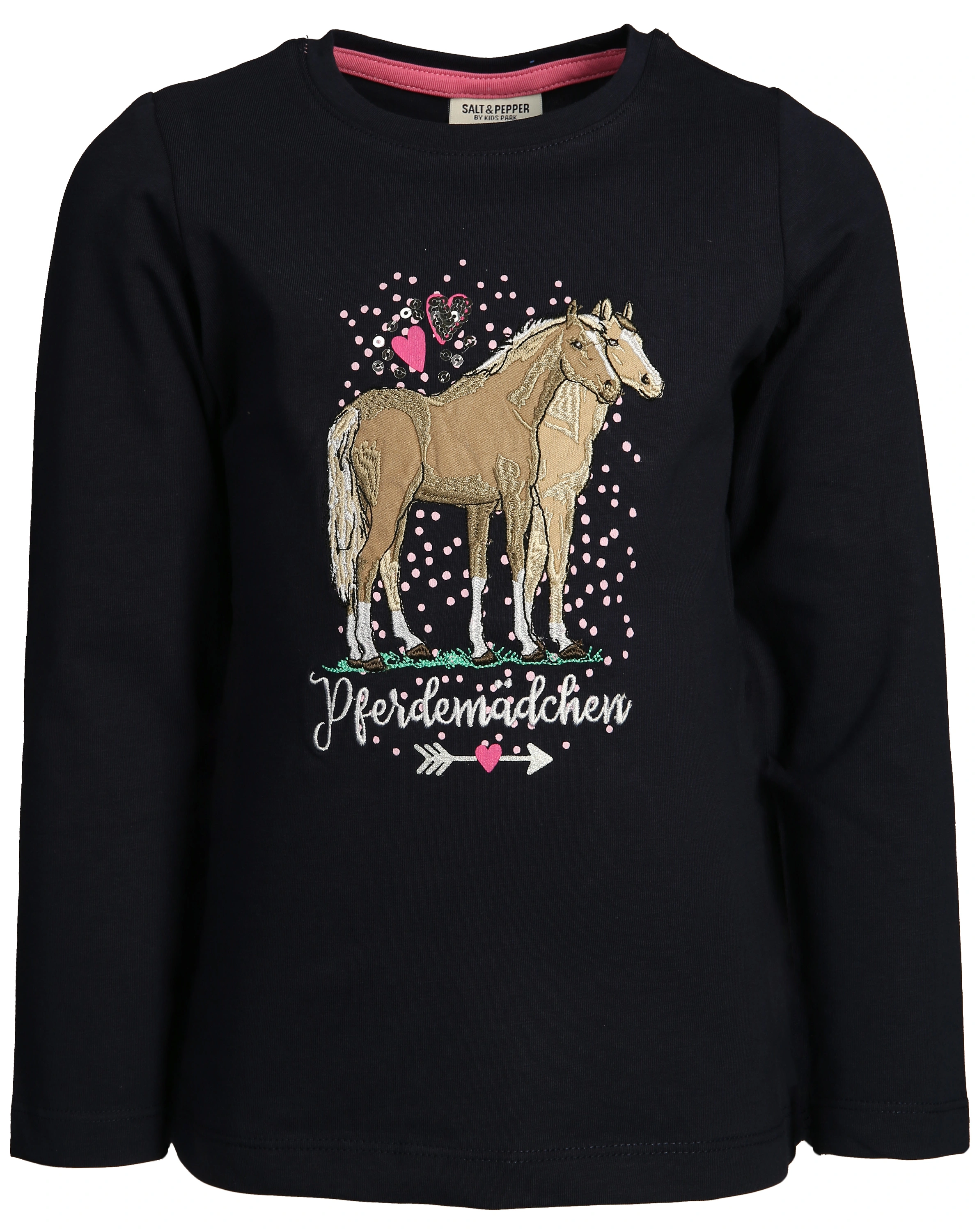 Langarmshirt PFERDEMÄDCHEN in navy