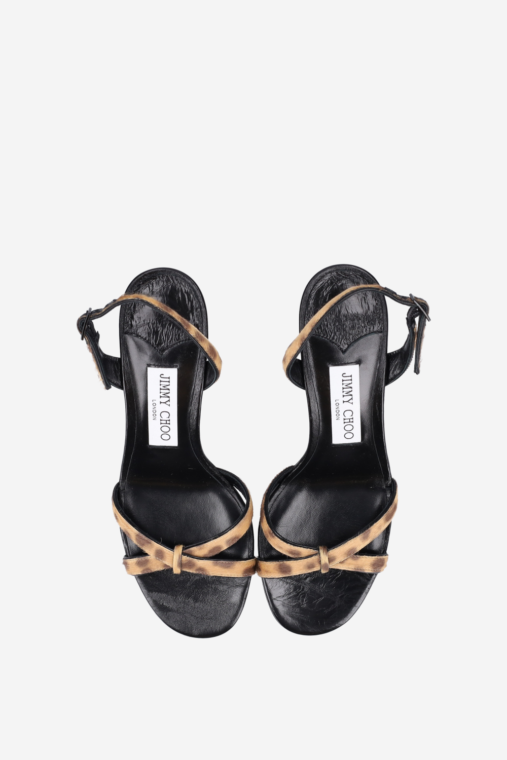 Elsy 70 leopard print pony sandals