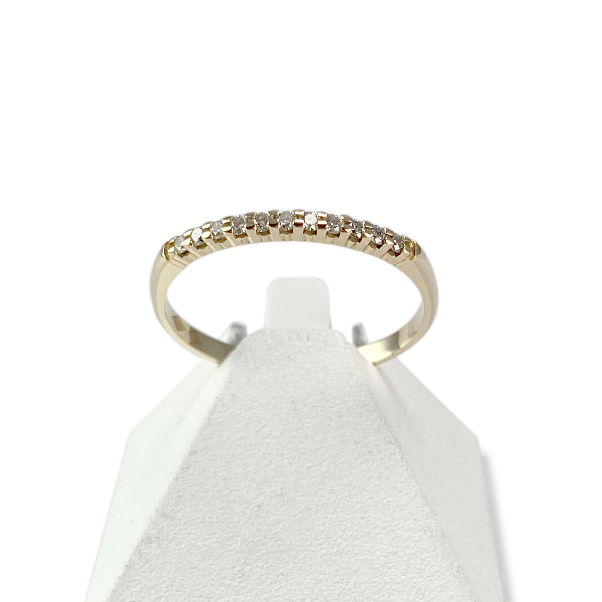 Bague d'occasion or 750 jaune demi-tour diamants