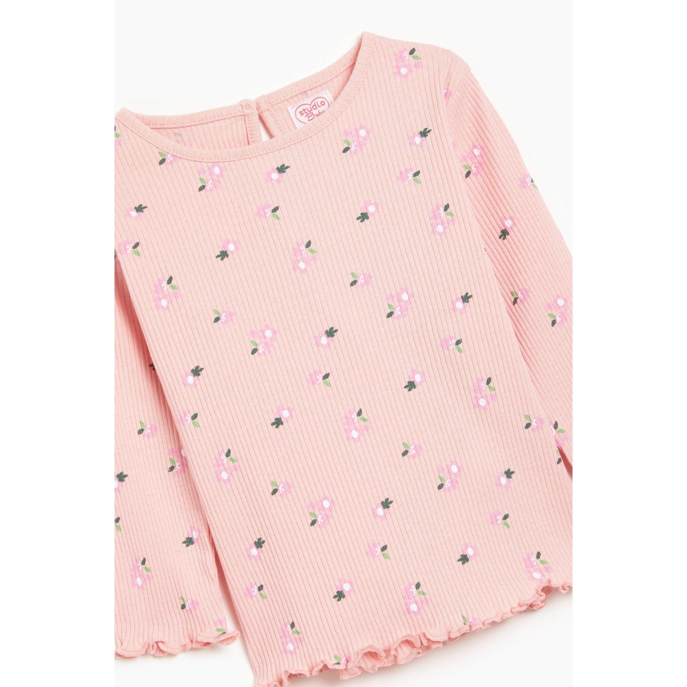 Hello World Studio Baby Girls Floral T-shirt and Legging