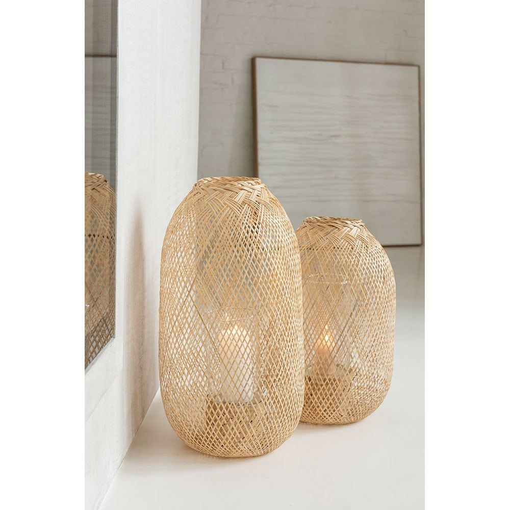 Lanterne hazel bambou naturel petit