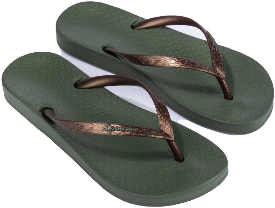 Ipanema Anatomic Tan Dames Slippers Green Bronze