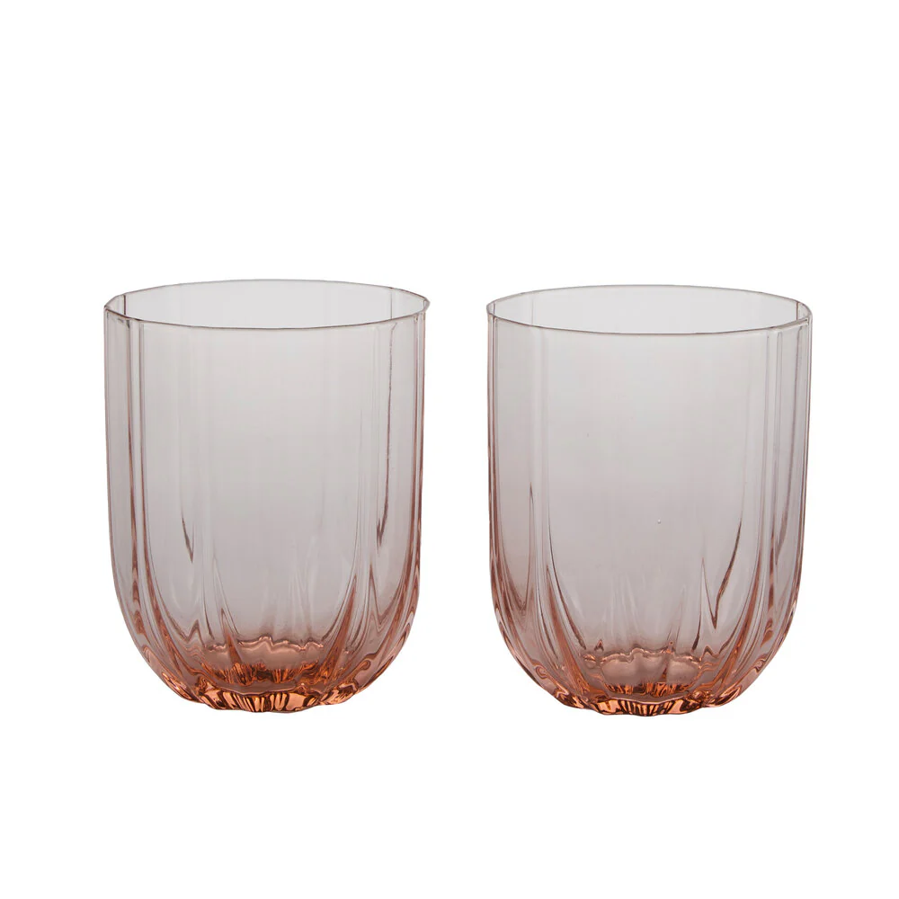Bahne Interior  Drikkeglas, 2 stk. - rosa