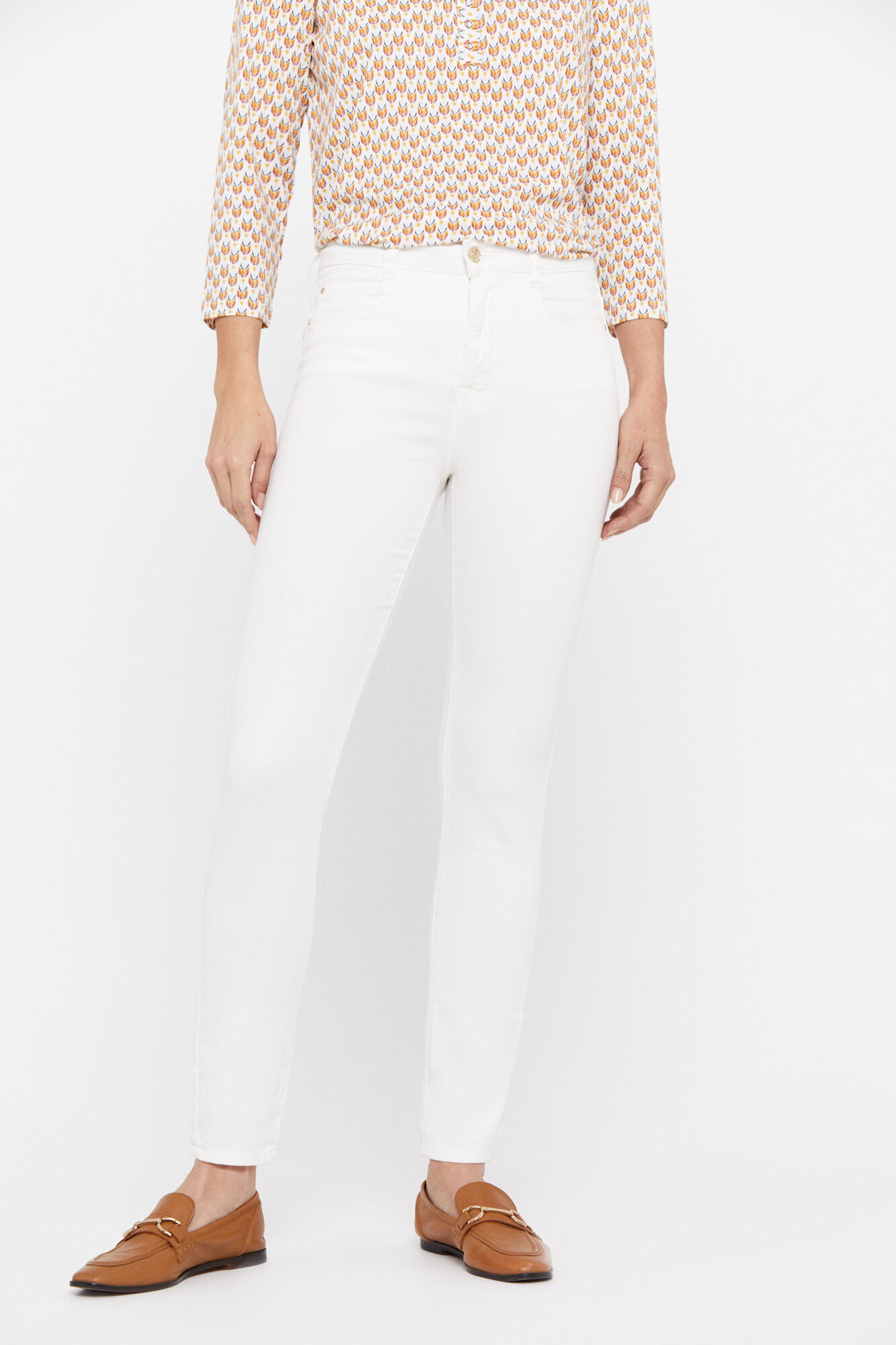 Calça jeans modeladora Sensational Fit - Branca
