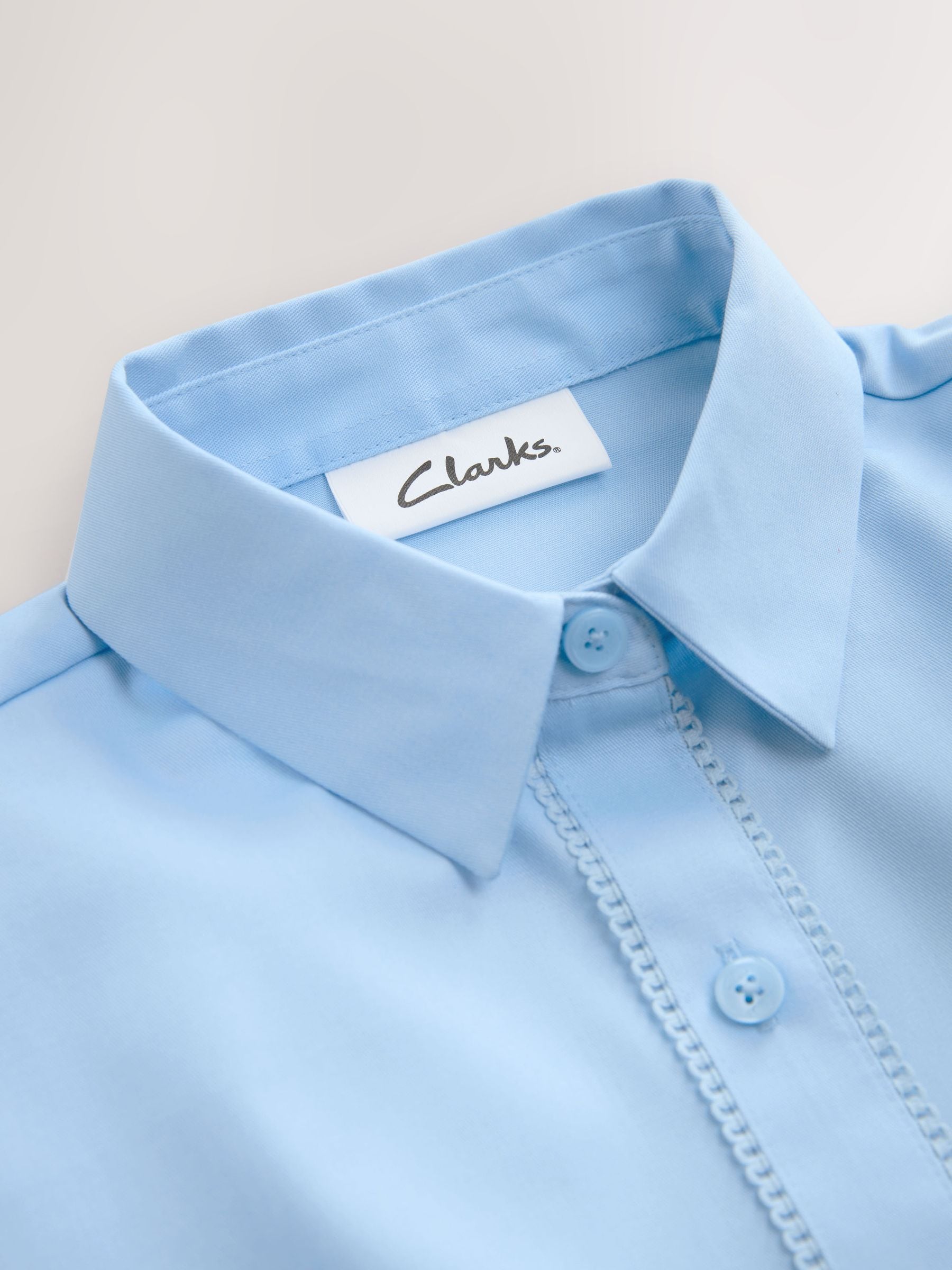 Clarks aansluitend school overhemd met korte mouwen
