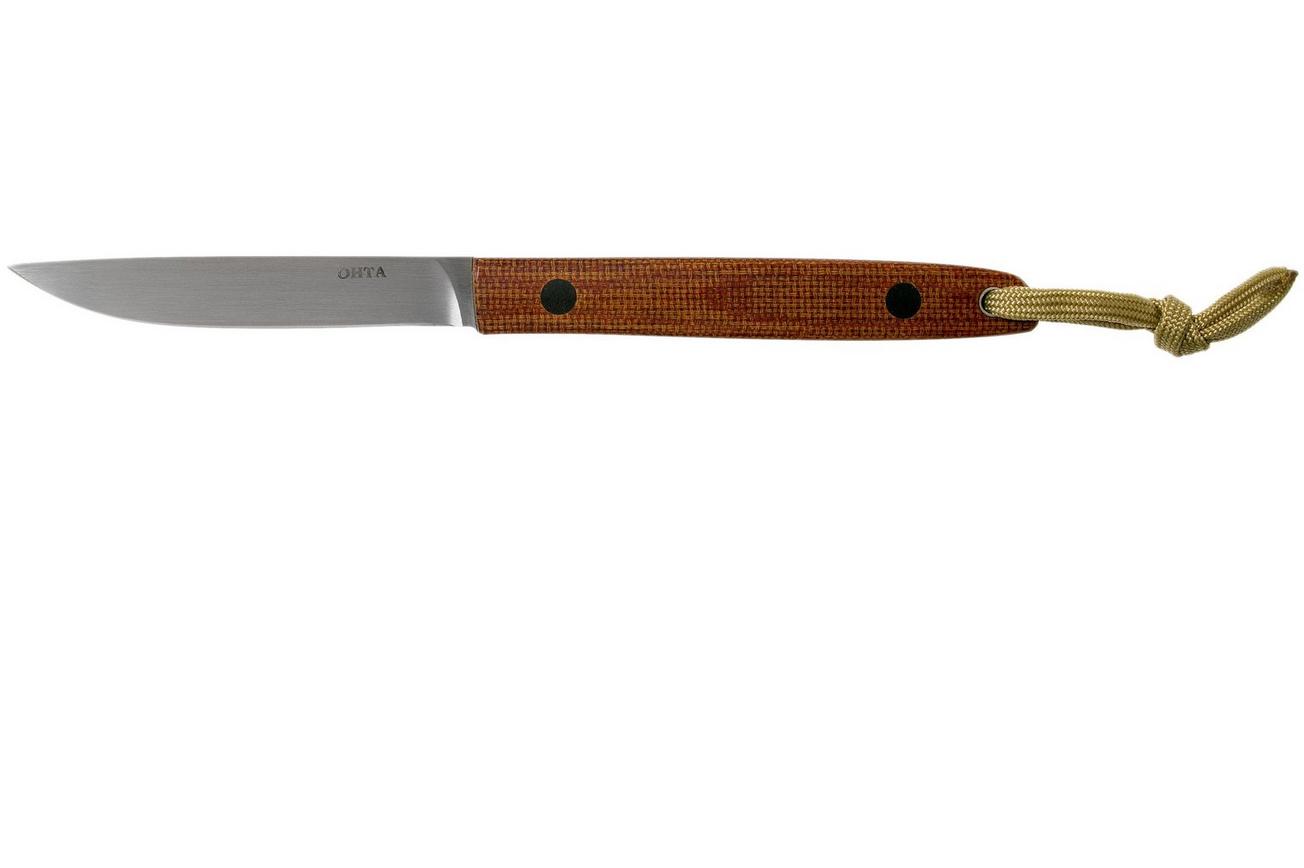 Ohta OFB SS 75 Natural Canvas Micarta vaststaand mes