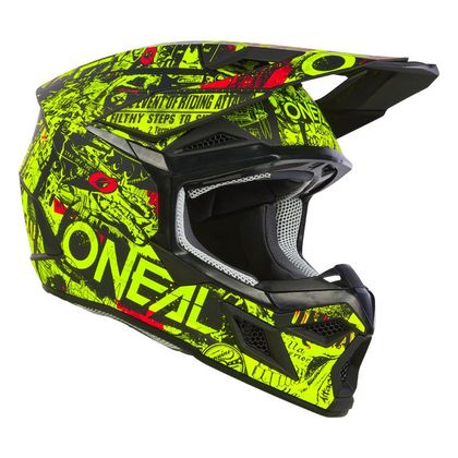 Casque cross O'Neal 3SRS - ATTACK - ENFANT - Noir / Jaune