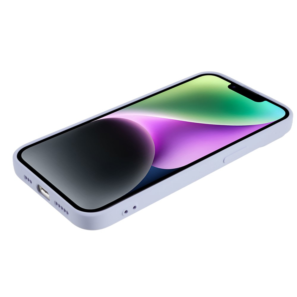 iPhone 14 Gummi Case Hülle mit Kameraschutz - Blaulila (Matt)