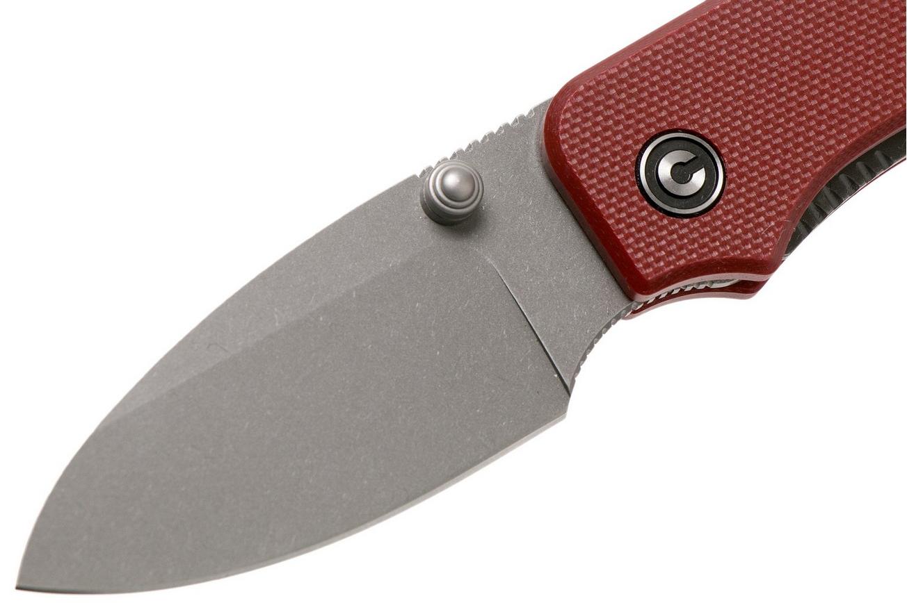 Civivi Baby Banter C19068S-6 Burgundy G10, Stonewashed zakmes, Ben Petersen design