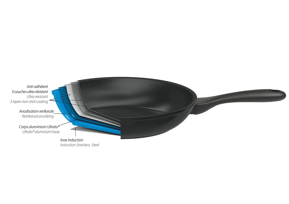Poêle aluminium Cookway fixe 24cm Cristel