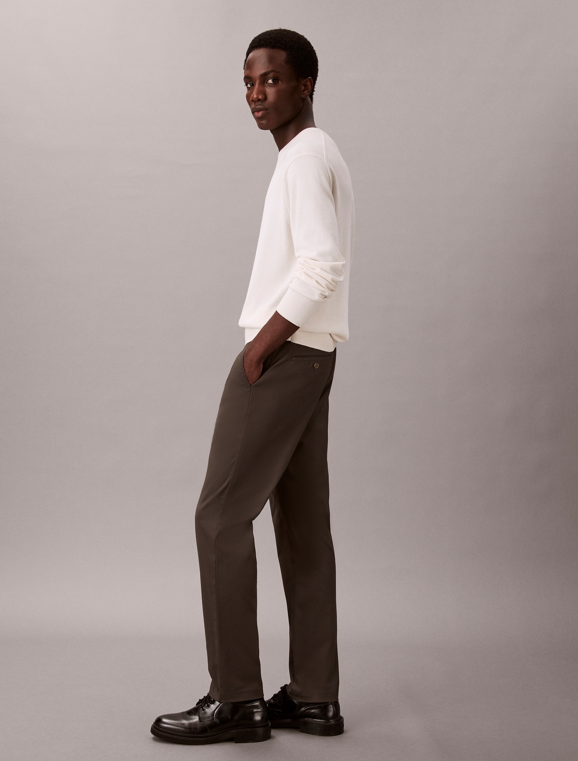 Calvin Klein Stoffhose »SLIM TAPERED SATEEN CHINO TROUSE«  slim fit