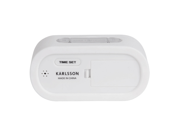 Alarm clock Gummy rubberized white